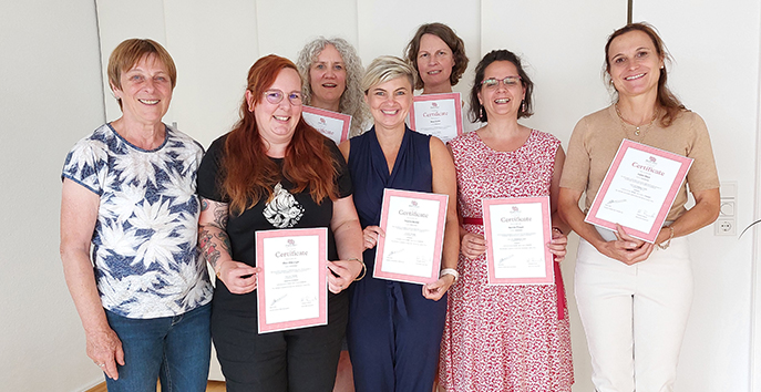 Abschlussfoto - Aufbaukurs Juni 2023 Alt text